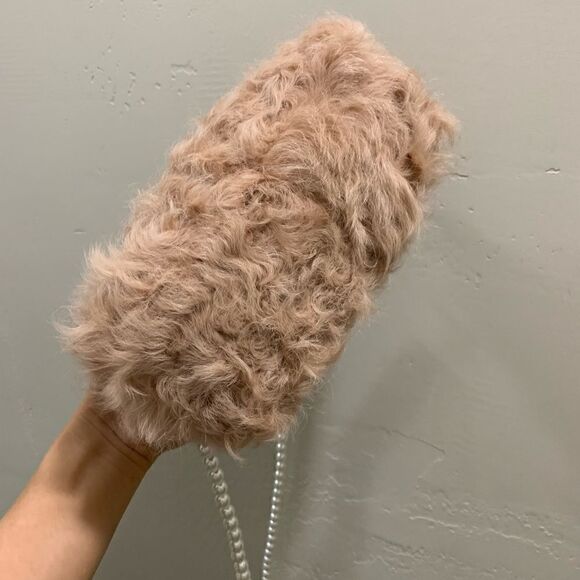 Handmade Real Curly Shearling Kisslock Shoulder Bag/Crossbody & 2 Strap Styles - Picture 10 of 12